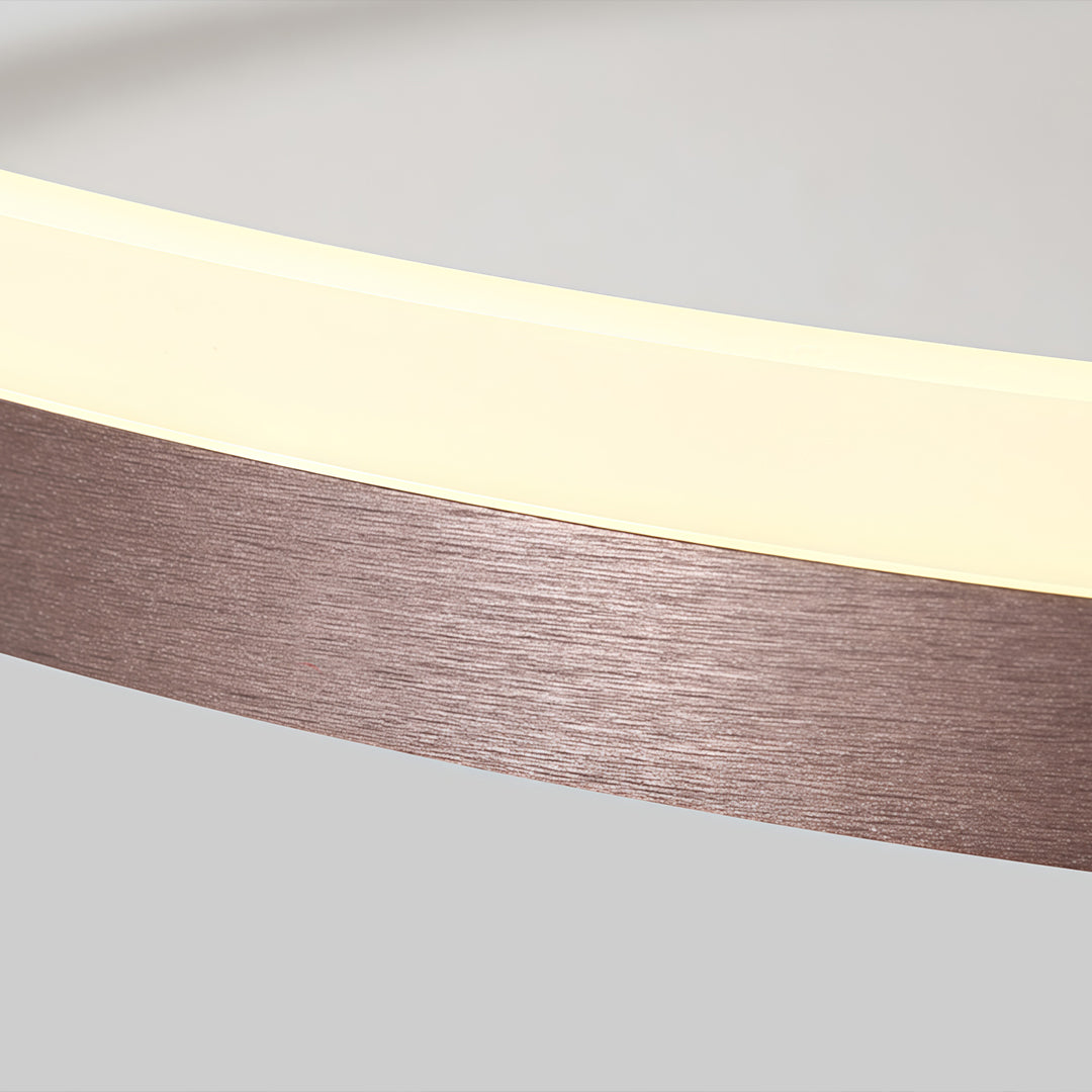 3-ring flush mount in bronze, close-up of the ring details.