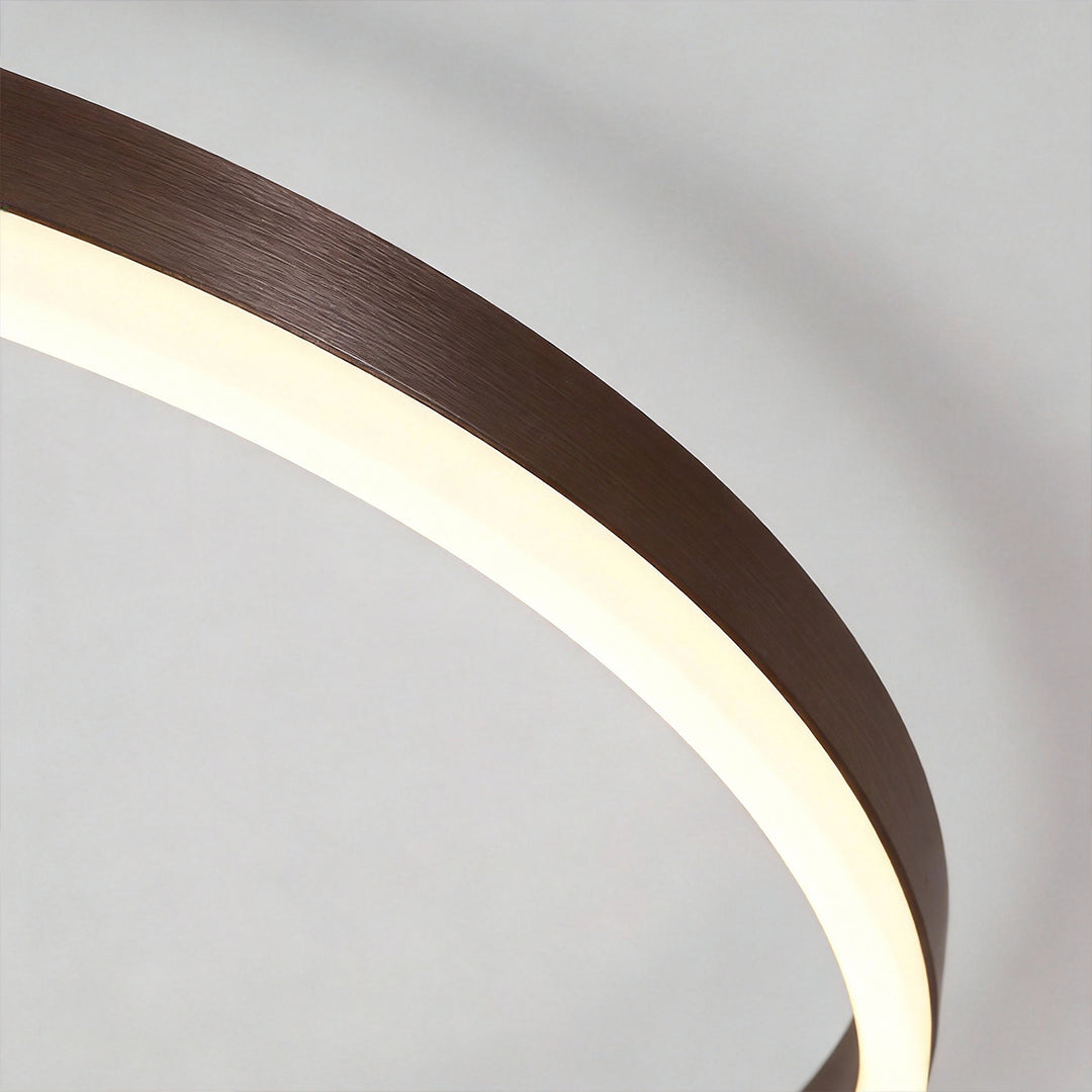 3 ring LED ceiling light with remote control, front view of the smart design.