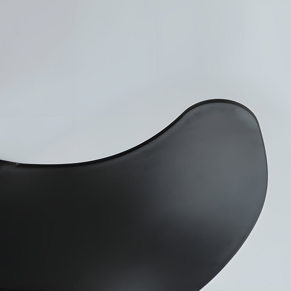 31 - In Black Round Acrylic Ceiling Fan with Light and Remote, 3 Blades