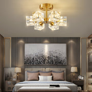 3/4/5/6 - Light 180° Adjustable Crystal Shades Ceiling Light Fixture