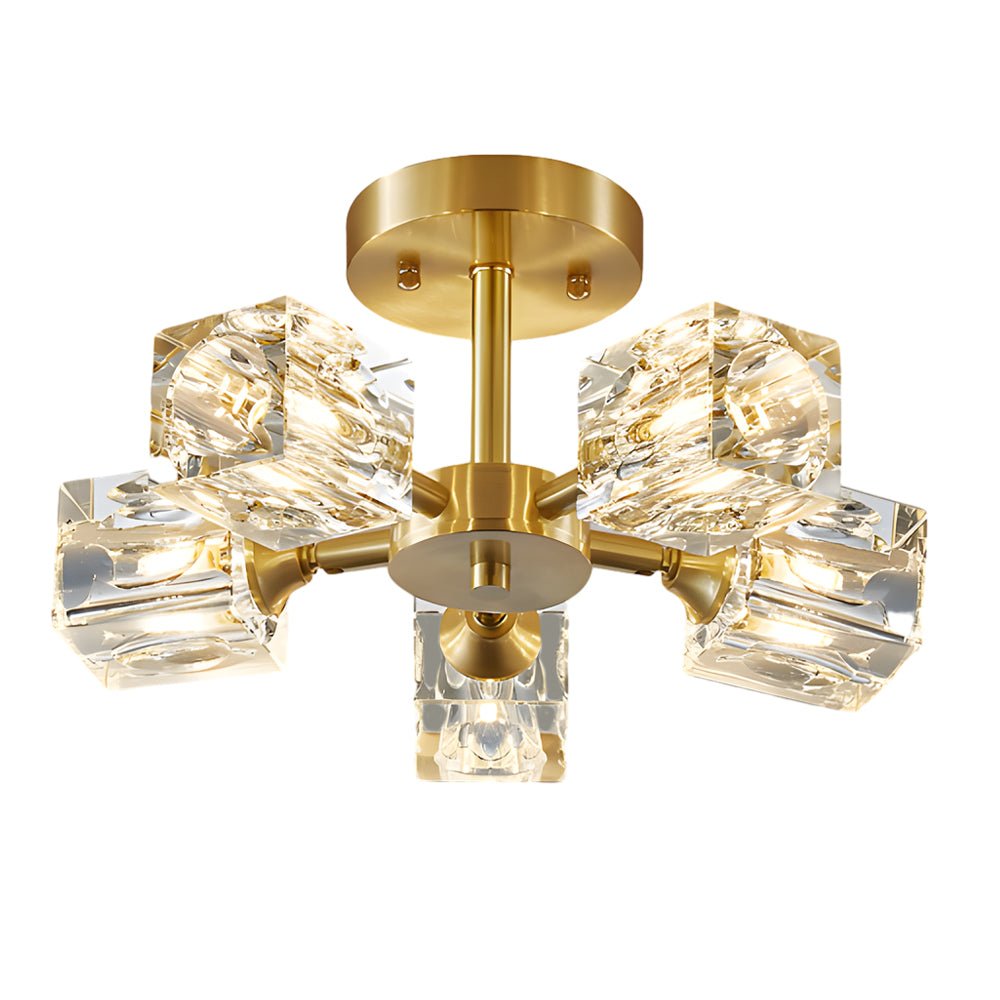 3/4/5/6 - Light 180° Adjustable Crystal Shades Ceiling Light Fixture