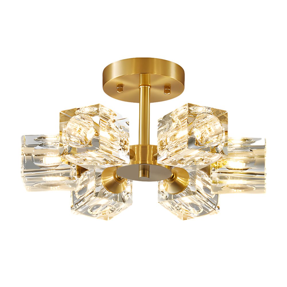 3/4/5/6 - Light 180° Adjustable Crystal Shades Ceiling Light Fixture