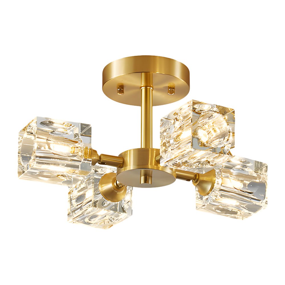 3/4/5/6 - Light 180° Adjustable Crystal Shades Ceiling Light Fixture