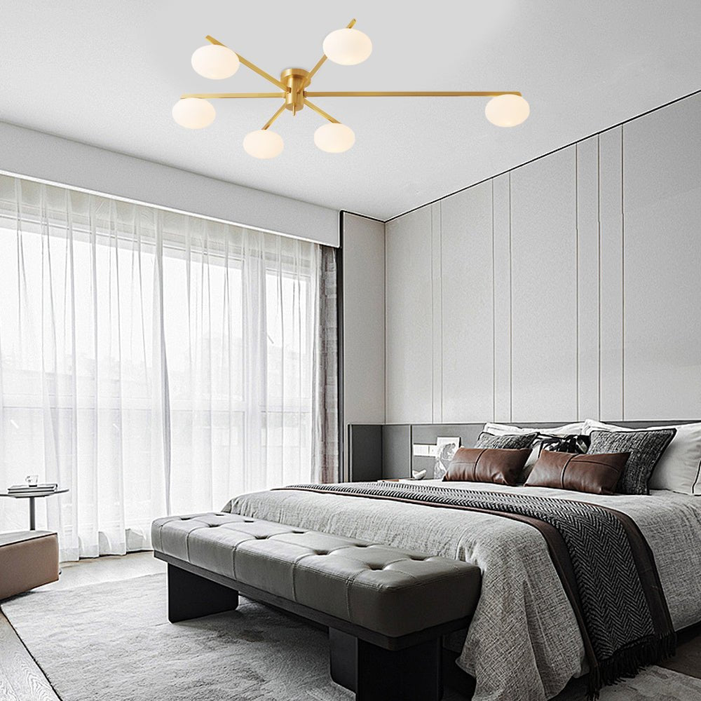 3/5/6 - Light Semi Flush Mount Jasper Ceiling Lamp