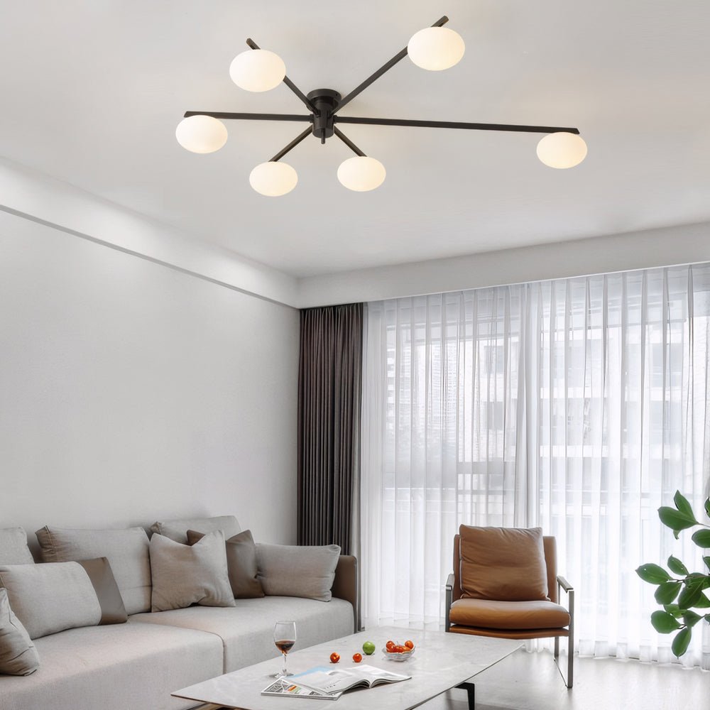 3/5/6 - Light Semi Flush Mount Jasper Ceiling Lamp