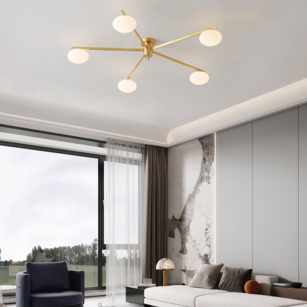 3/5/6 - Light Semi Flush Mount Jasper Ceiling Lamp