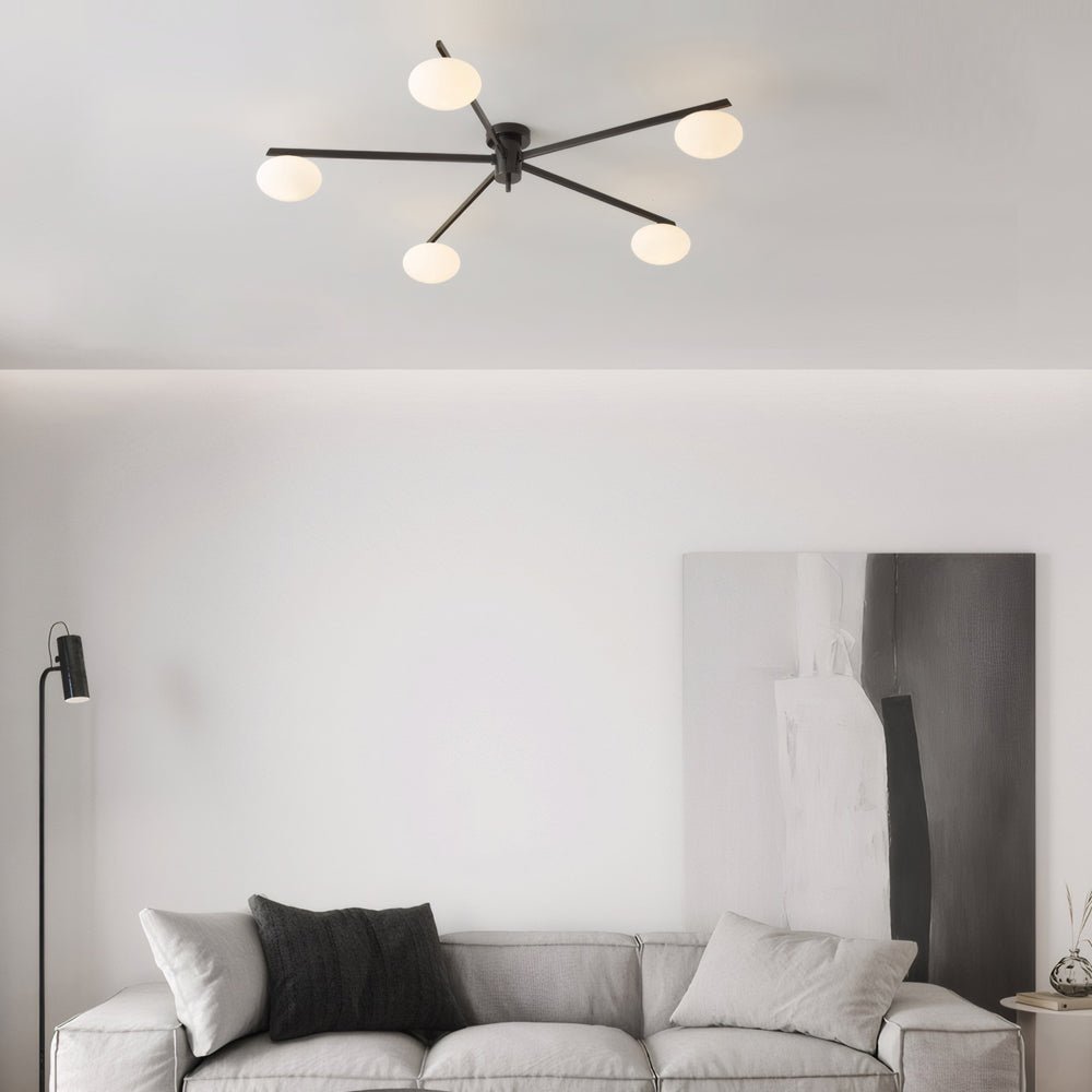 3/5/6 - Light Semi Flush Mount Jasper Ceiling Lamp