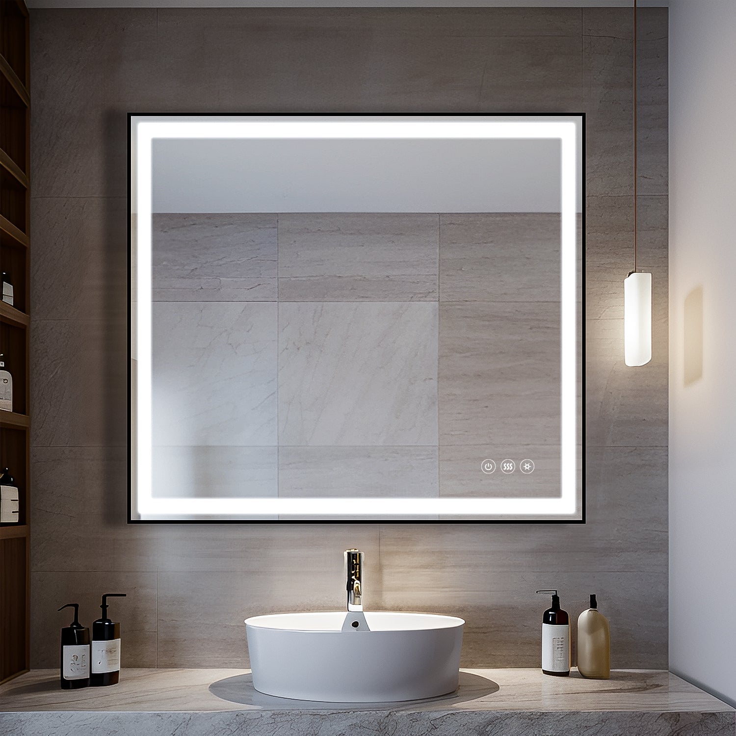 36 x 36 In. Touch Dimmable Memory Anti - Fog Bathroom Vanity Mirrors