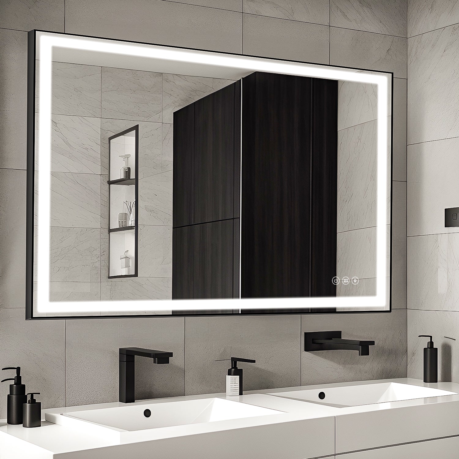 36 x 36 In. Touch Dimmable Memory Anti - Fog Bathroom Vanity Mirrors