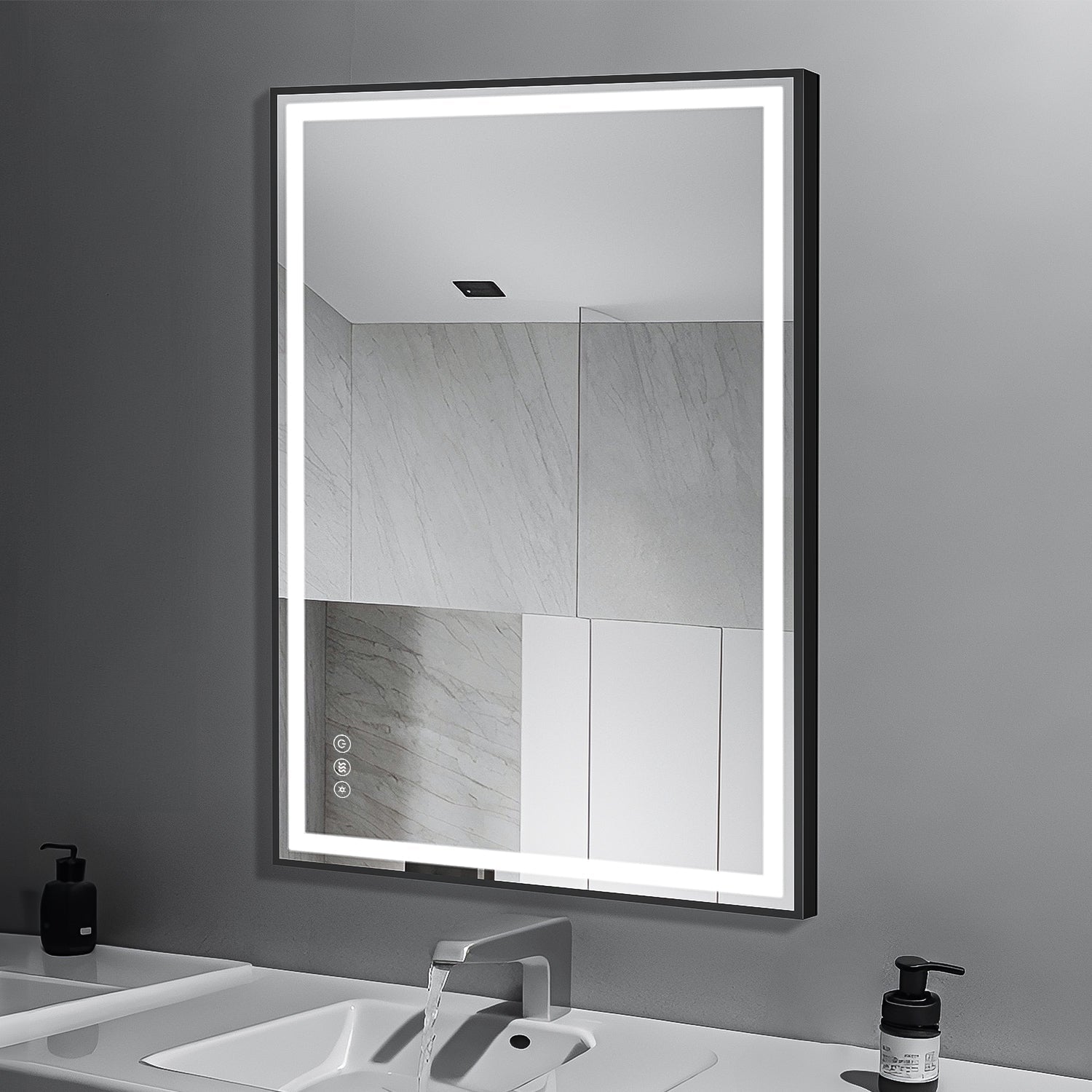 36 x 36 In. Touch Dimmable Memory Anti - Fog Bathroom Vanity Mirrors