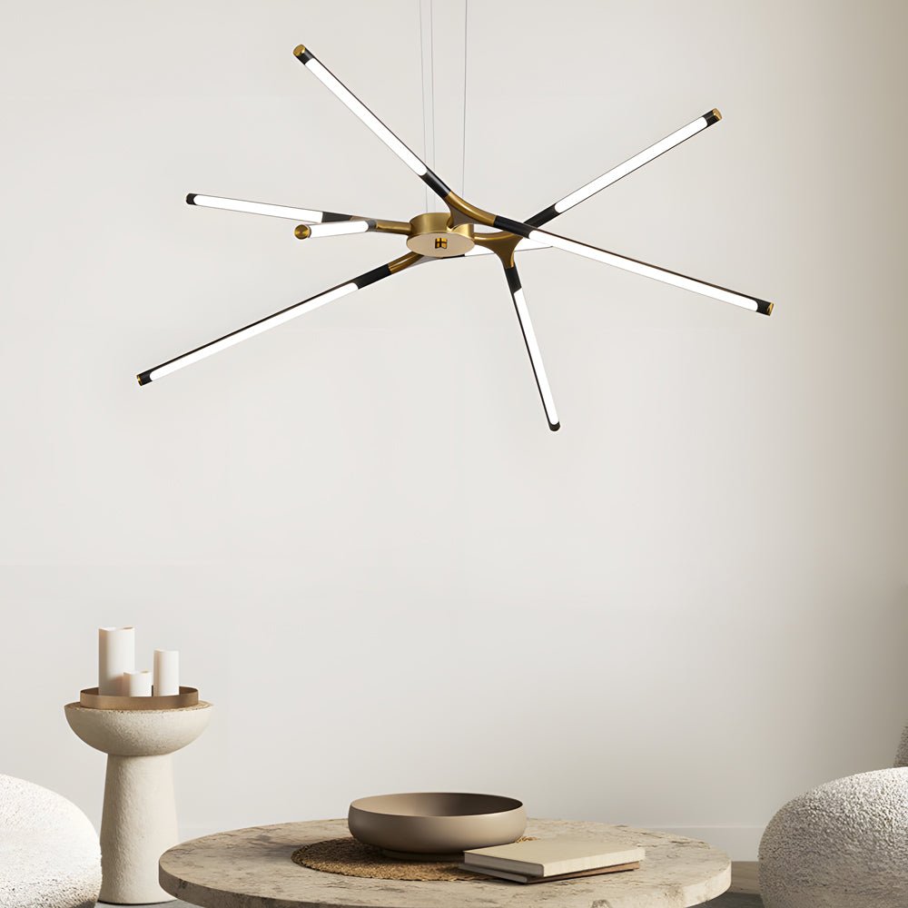 3/8 - Light LED Dimmable Linear Sputnik Chandelier for Living Room