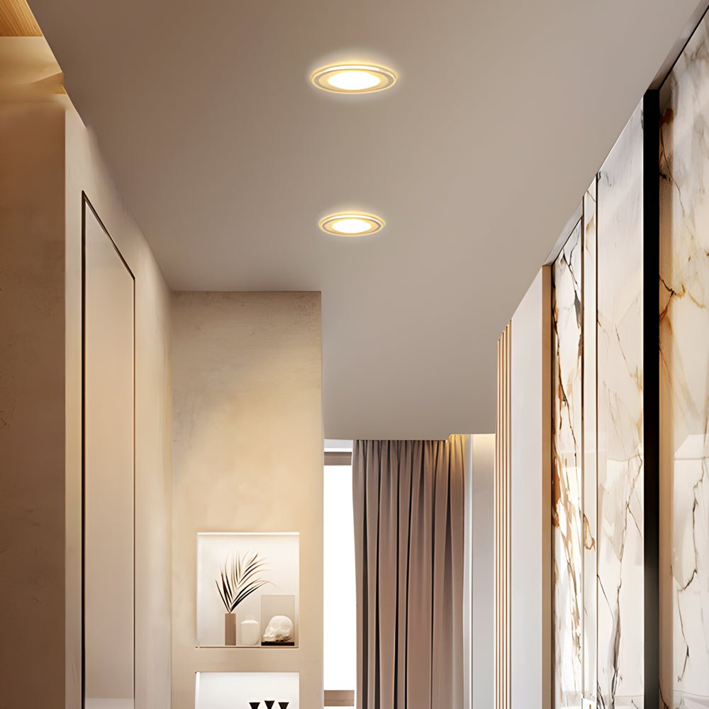 3.9 - inch White Canless 5W Integrated LED Recessed Light Trim Clear Acrylic 360° Lighting
