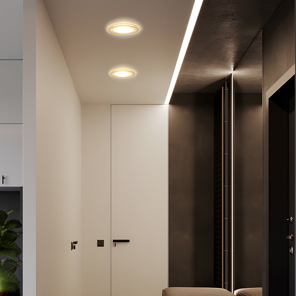 3.9 - inch White Canless 5W Integrated LED Recessed Light Trim Clear Acrylic 360° Lighting