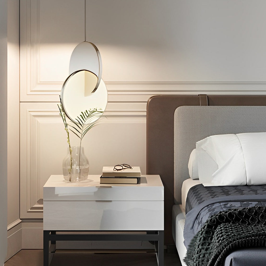 Creative Round Stainless Steel LED Acrylic Post-Modern Pendant Lights - Dazuma