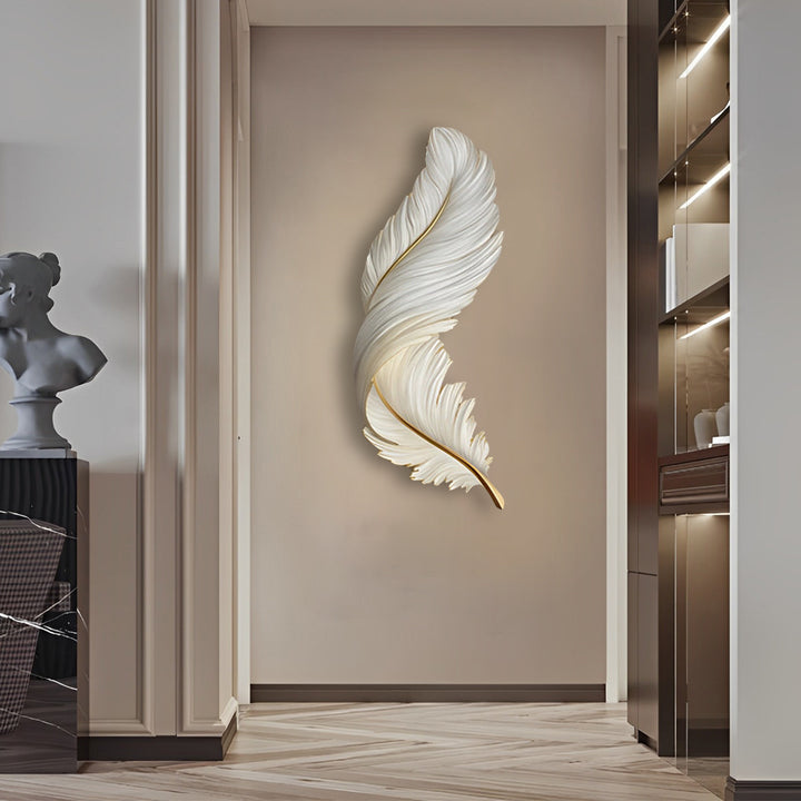 Luxury Creative Feathers USB DC5V Remote Control LED Modern Wall Lights ...