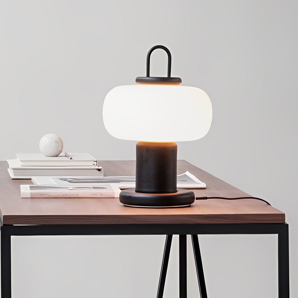 Portable Creative Glass Black Post-Modern Table Lamps Bedside Desk Light