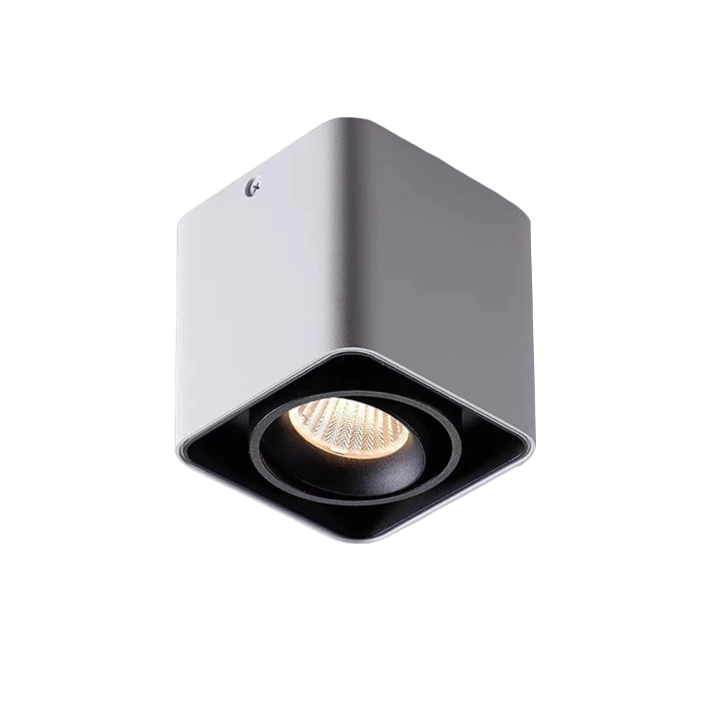 Square Adjustable Lamp Head Three Step Dimming LED Ceiling Grille Light