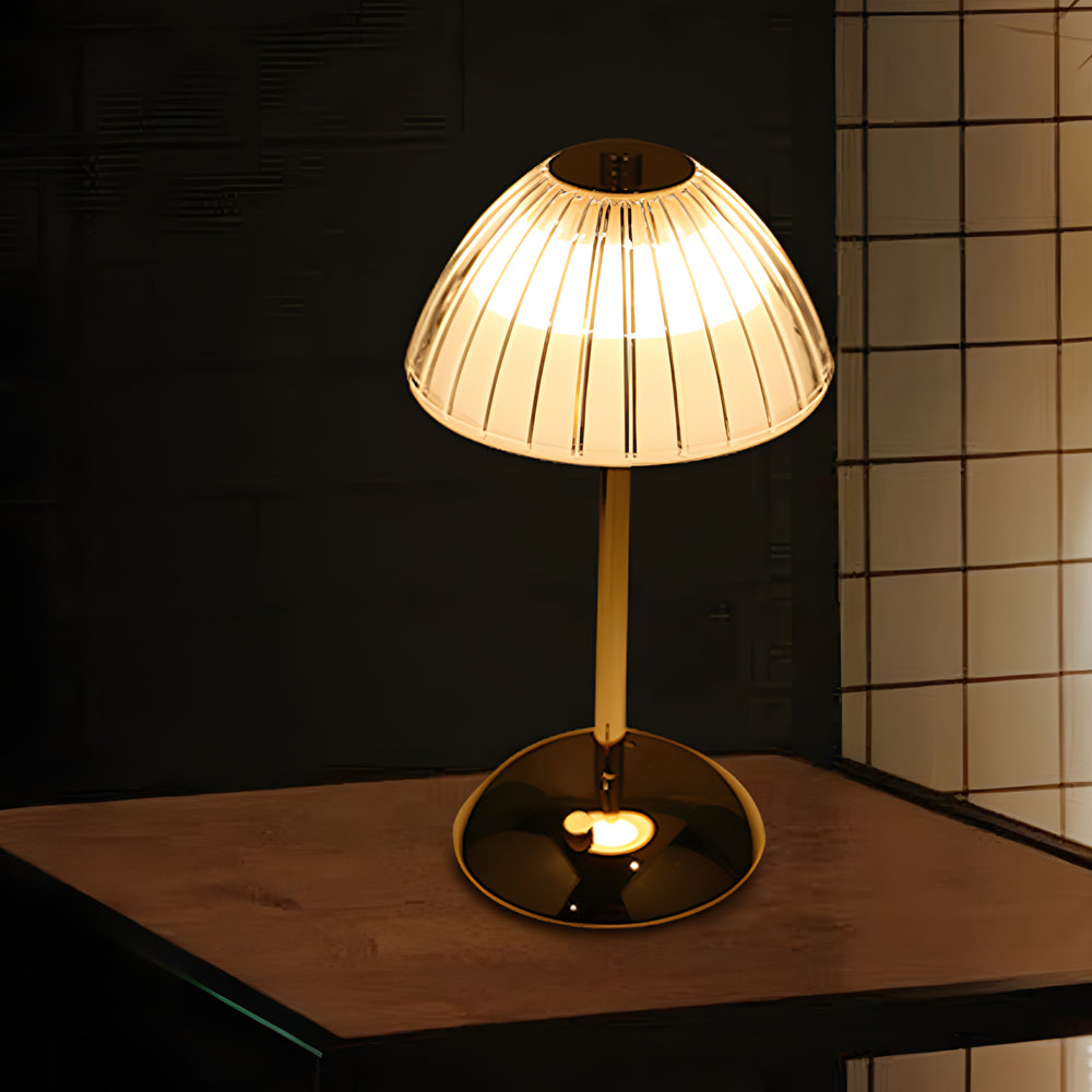 Touch Sensor Dome Shade Dome Base Table Lamp with Slim Bar