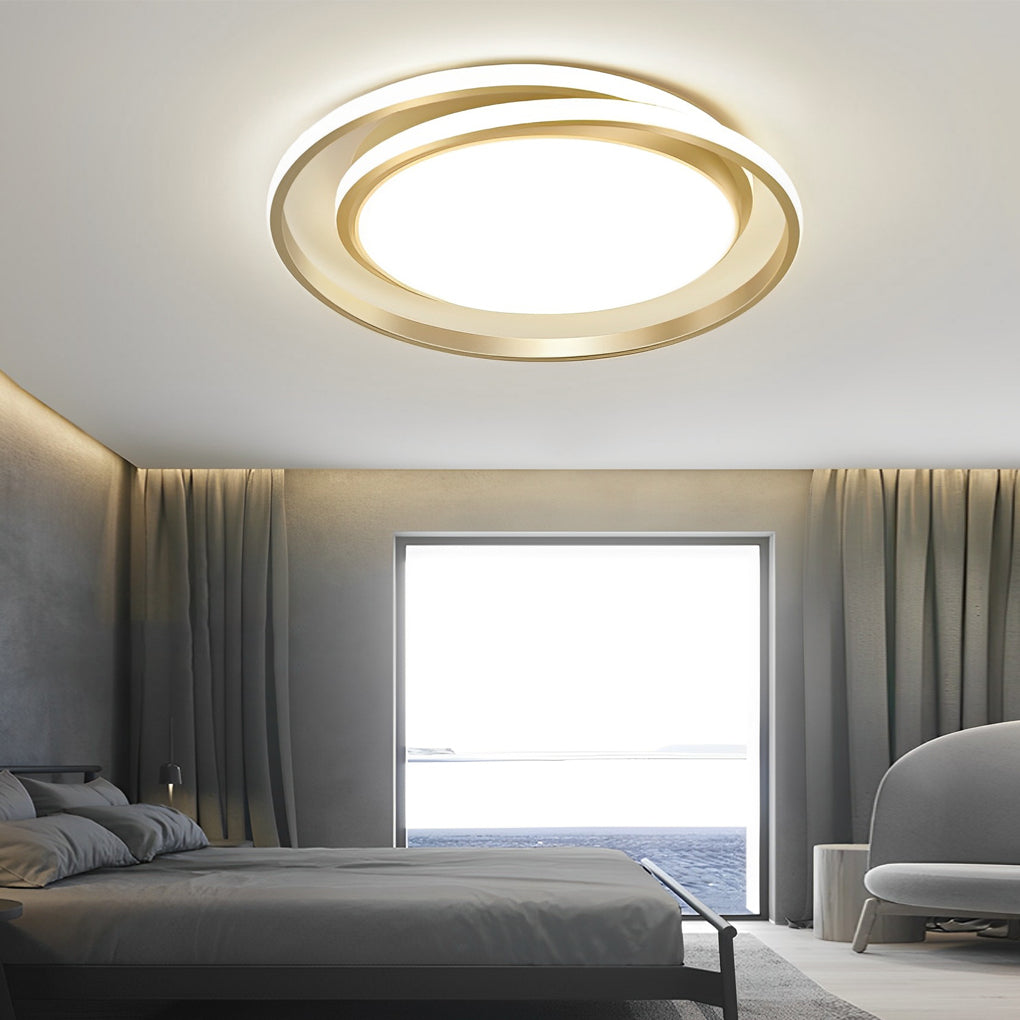 Circular LED Stepless Dimming Modern Ceiling Lights with Remote Control