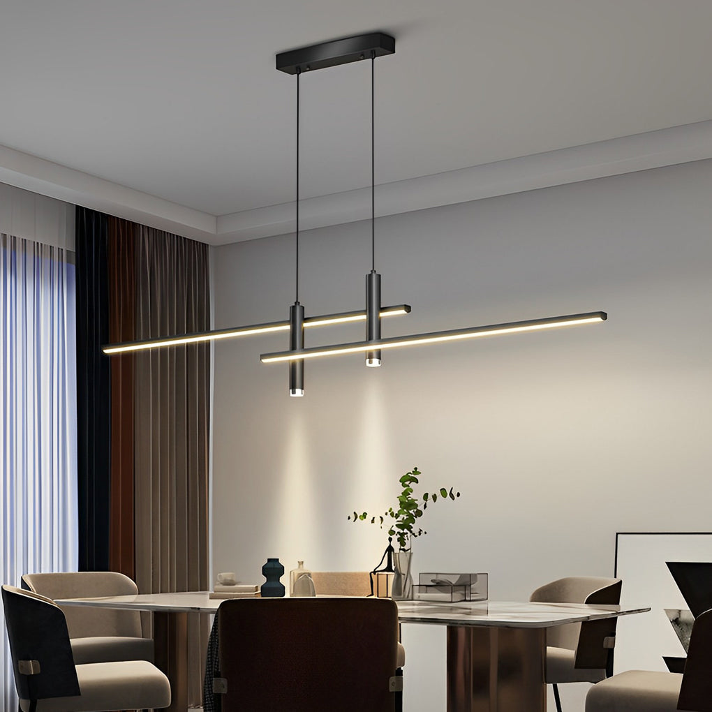 Minimalist Lines 3-Step Dimming Stepless Dimming LED Modern Chandelier