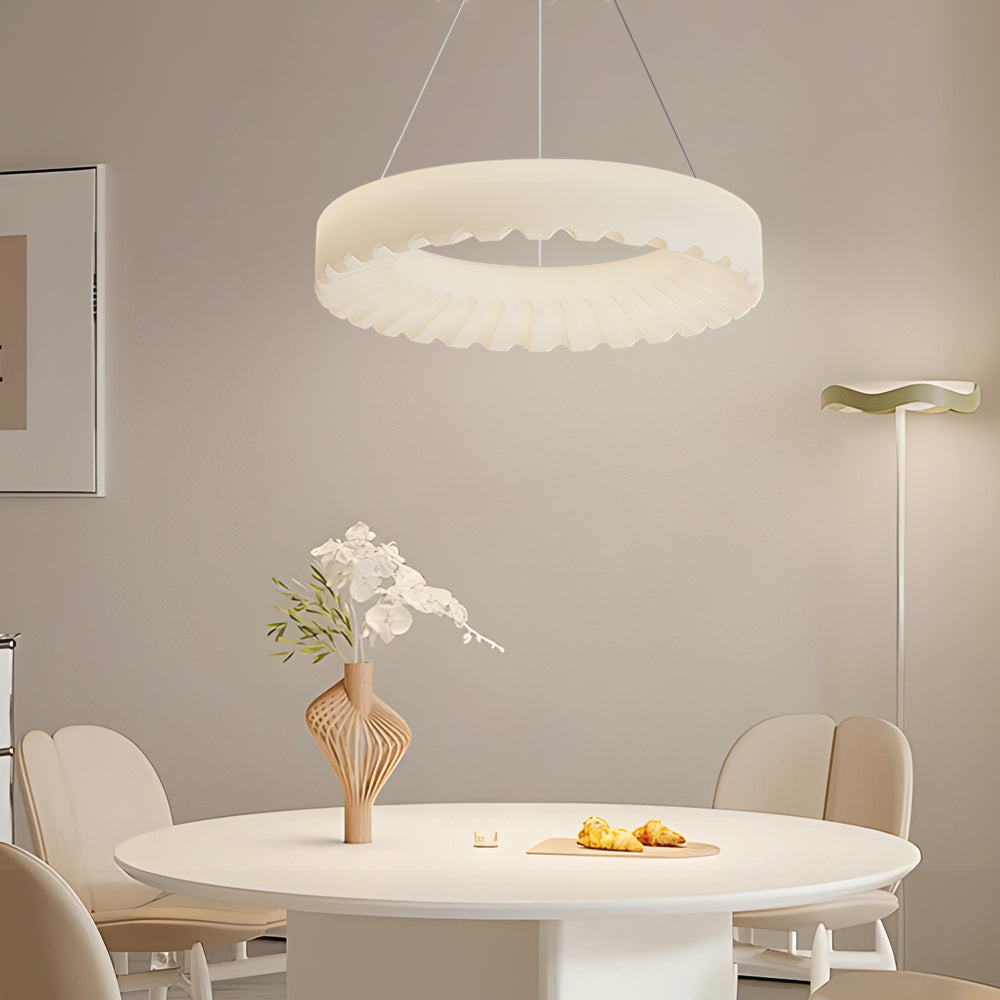 Simple Circle Clouds Ring Three Step Dimming LED Modern Chandelier - Dazuma