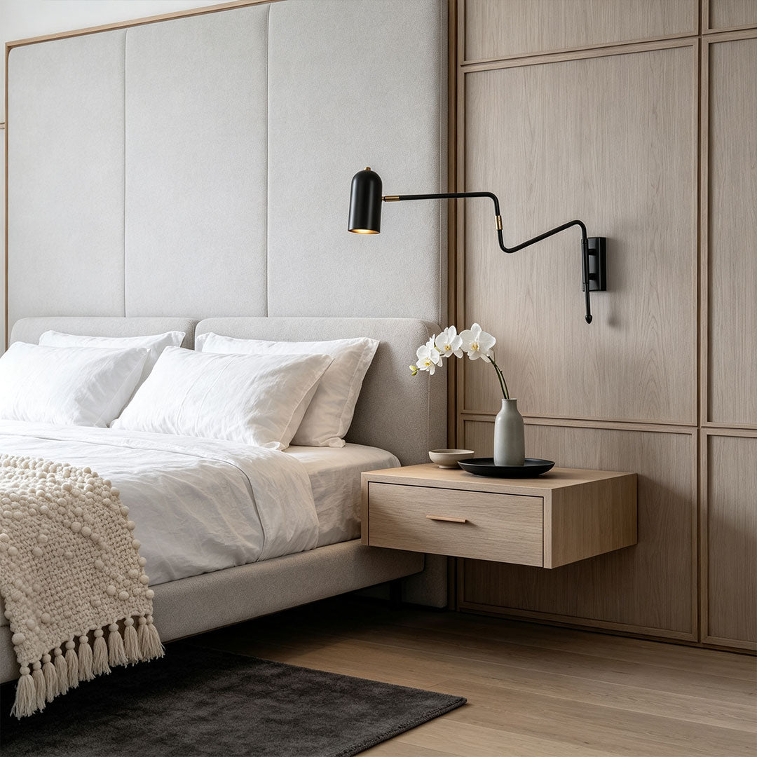 Bedroom Swing Arm Wall Sconces Nordic Adjustable Light