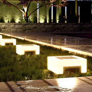 Minimalist Square Waterproof LED Black Modern Solar Post Caps Lights - Dazuma