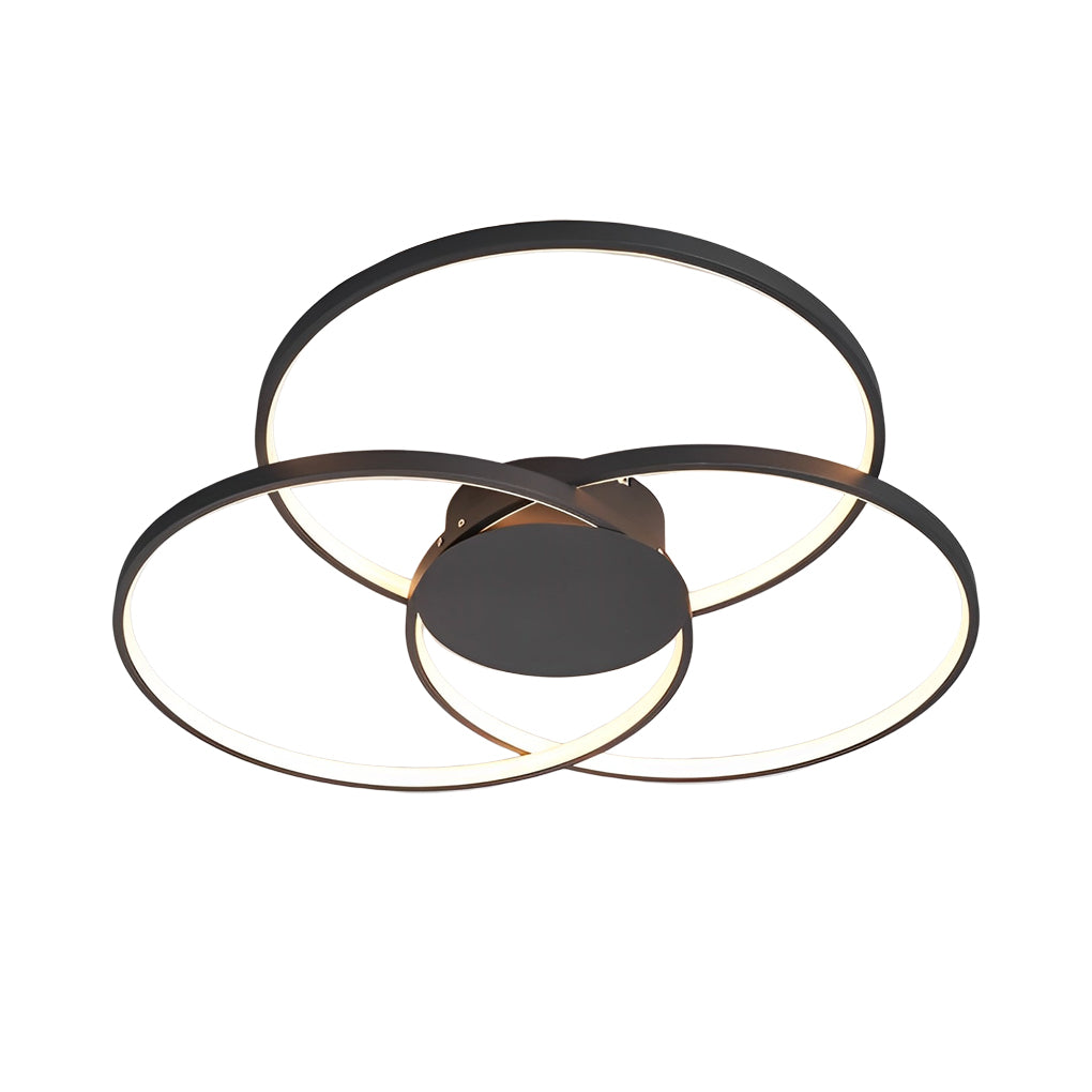 Three Rings Stepless Dimming Electroplated Metal Nordic Ceiling Lights