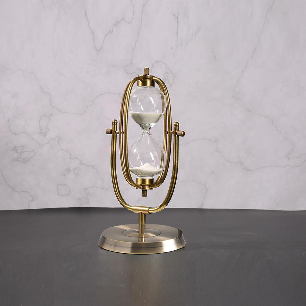 Modren Marble Hourglass Decorative Sand Hourglass Timer White