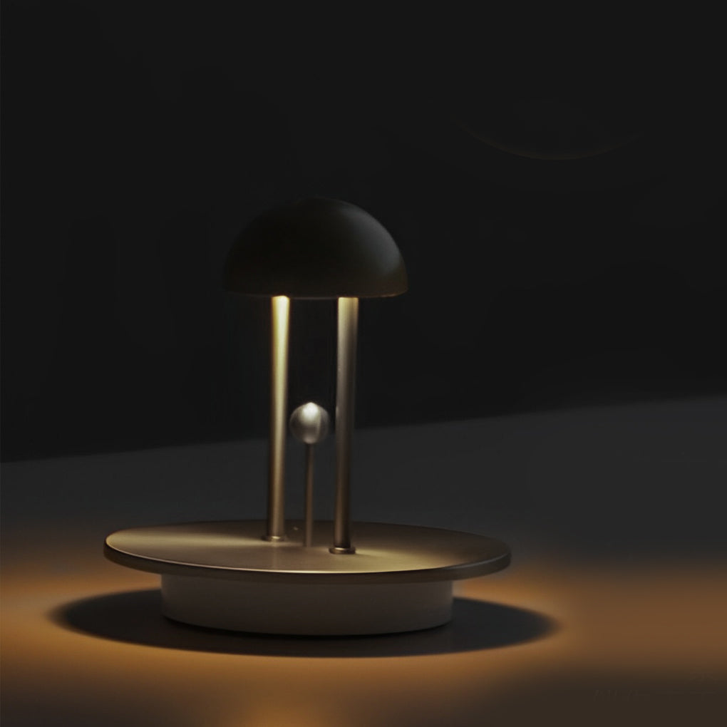 Electroplating Metal Golden Jingle Gesture Touch Dimming Table Lamp Rechargeable Night Light