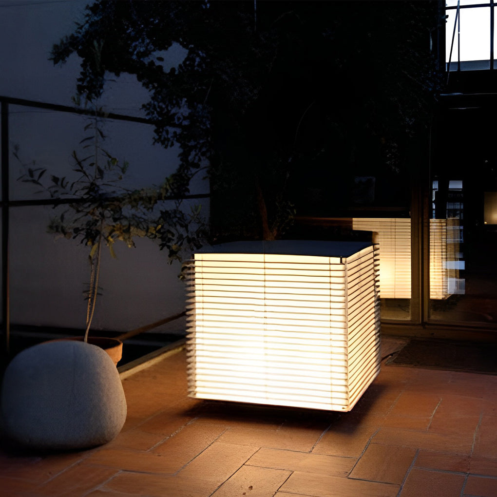 Square Grids Waterproof IP65 LED Black Modern Outdoor Lights Lawn Lamp