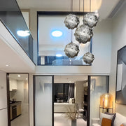 Irregular Ball 3D Stainless Steel Postmodern Chandelier Pendant Lights - Dazuma