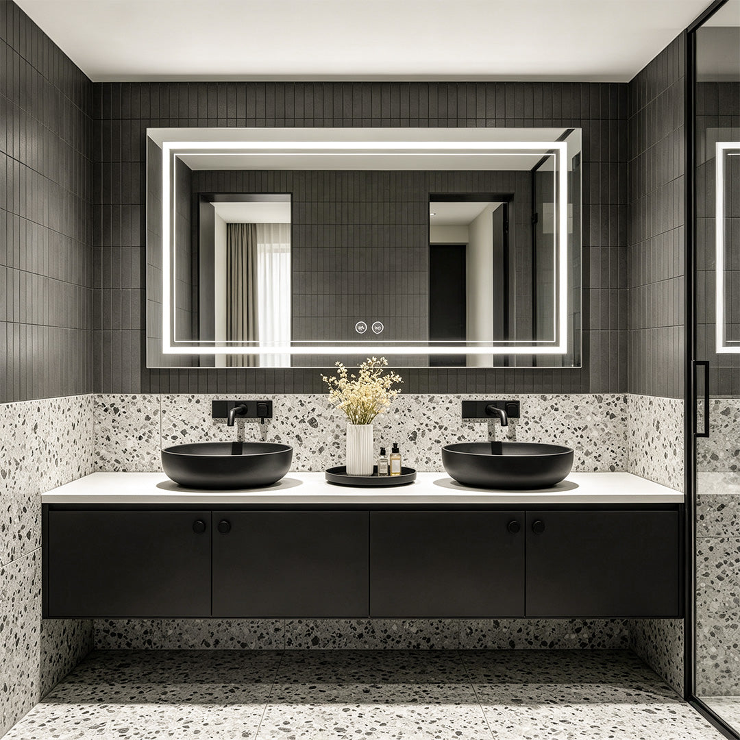 Bathroom Vanity Mirrors with Lights Smart LED Anti-Fog Light