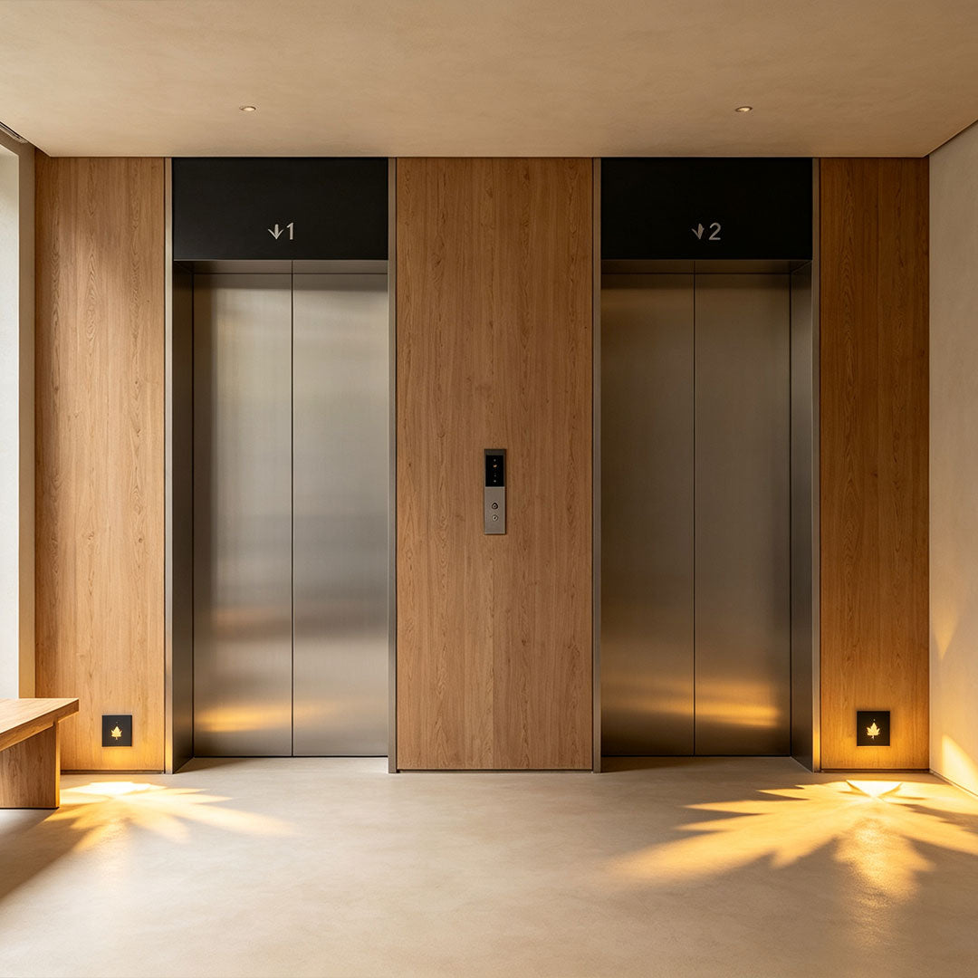 【2 PCS】Recessed Step Lights Leaf-Pattern Motion Sensor Light