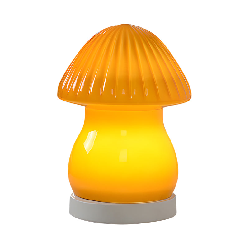 Glass Mushroom Three Step Dimming LED Colorful French Style Night Lights