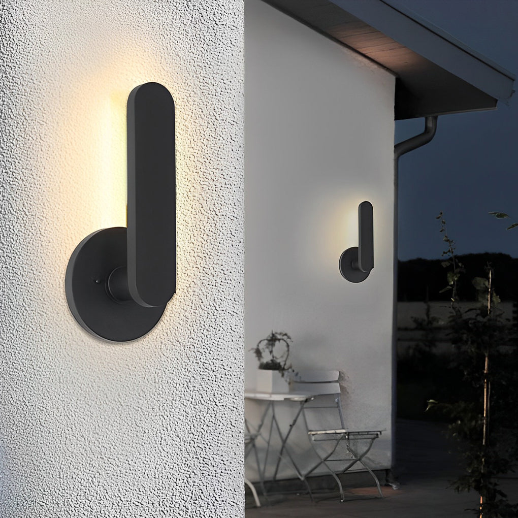 Strip Aluminum Waterproof LED 10W Black Modern Outdoor Wall Lighting