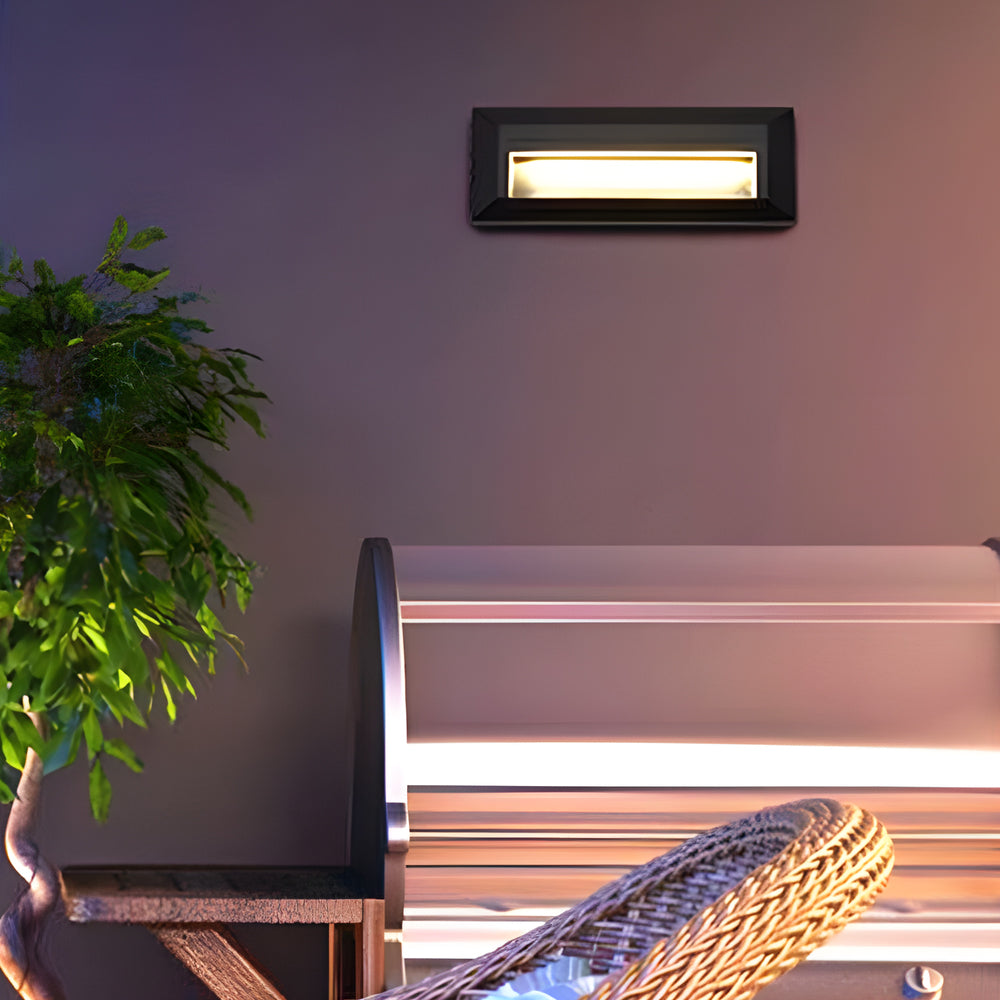 Rectangular Waterproof LED Corner Surface Mounted Outdoor Step Lights - Dazuma
