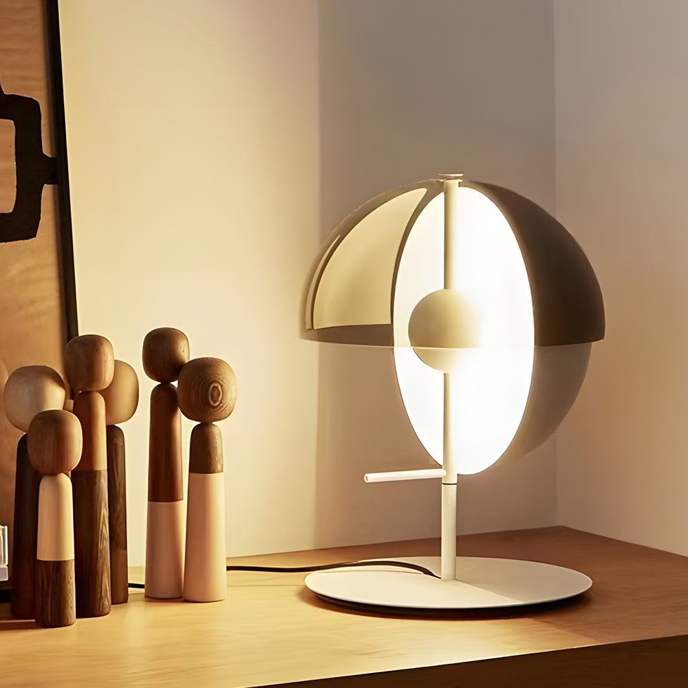 Hemispheric Glass Shade Round Personalized Nordic Art Table Lamp US Plug - Dazuma