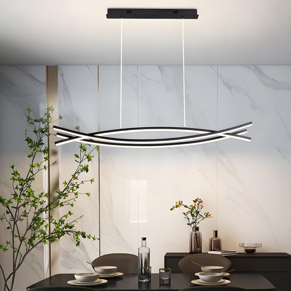 Long Lines LED Dimmable Chandelier Dining Room Light Fixtures - Dazuma