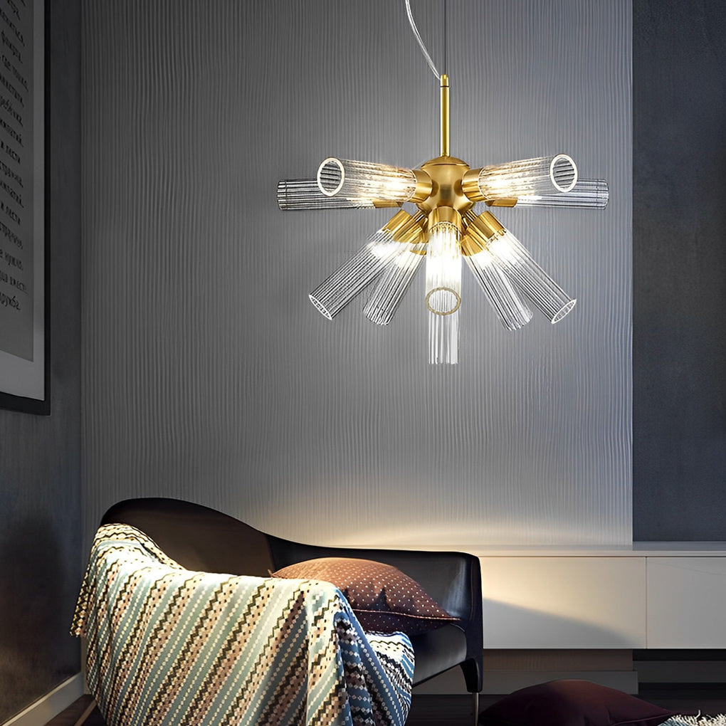 Acrylic Tube Three Step Dimming Post-Modern Sputnik Light Chandelier - Dazuma