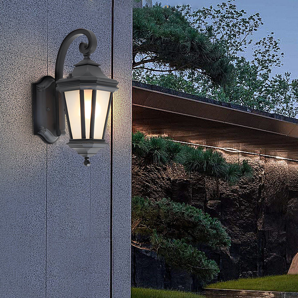Minimalist Frosted Glass Waterproof European-Style Outdoor Wall Lamp