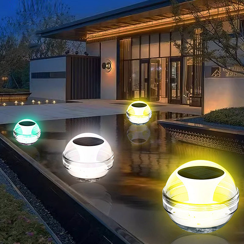 Round Intelligent Light Control RGB Dimmable Floating Solar Pool Lights