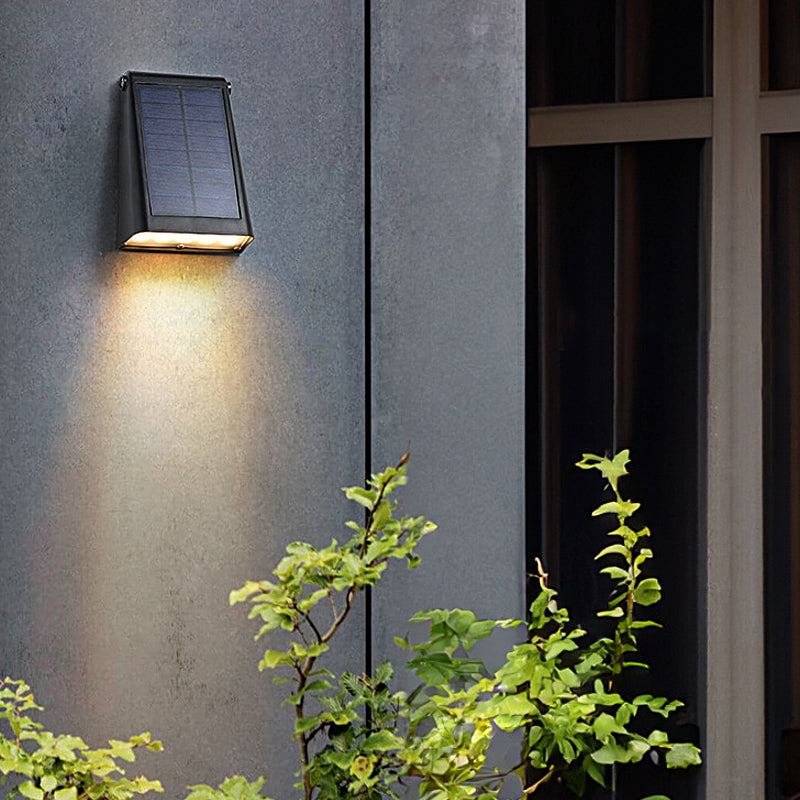 90° Adjustable Intelligent LED Waterproof Black Modern Solar Wall Lights