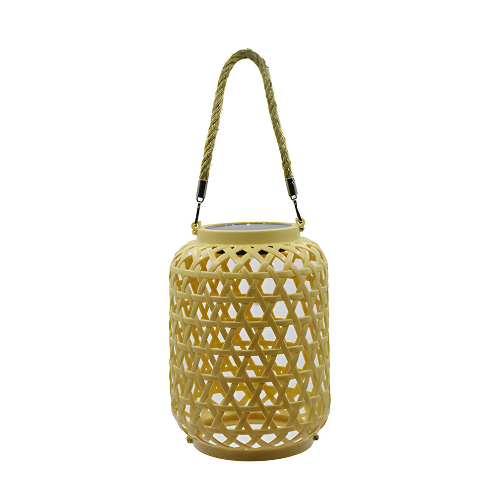 Portable Solar Lanterns Plastic Rattan Solar Hanging Lanterns Outdoor Light LED Solar Garden Lanterns