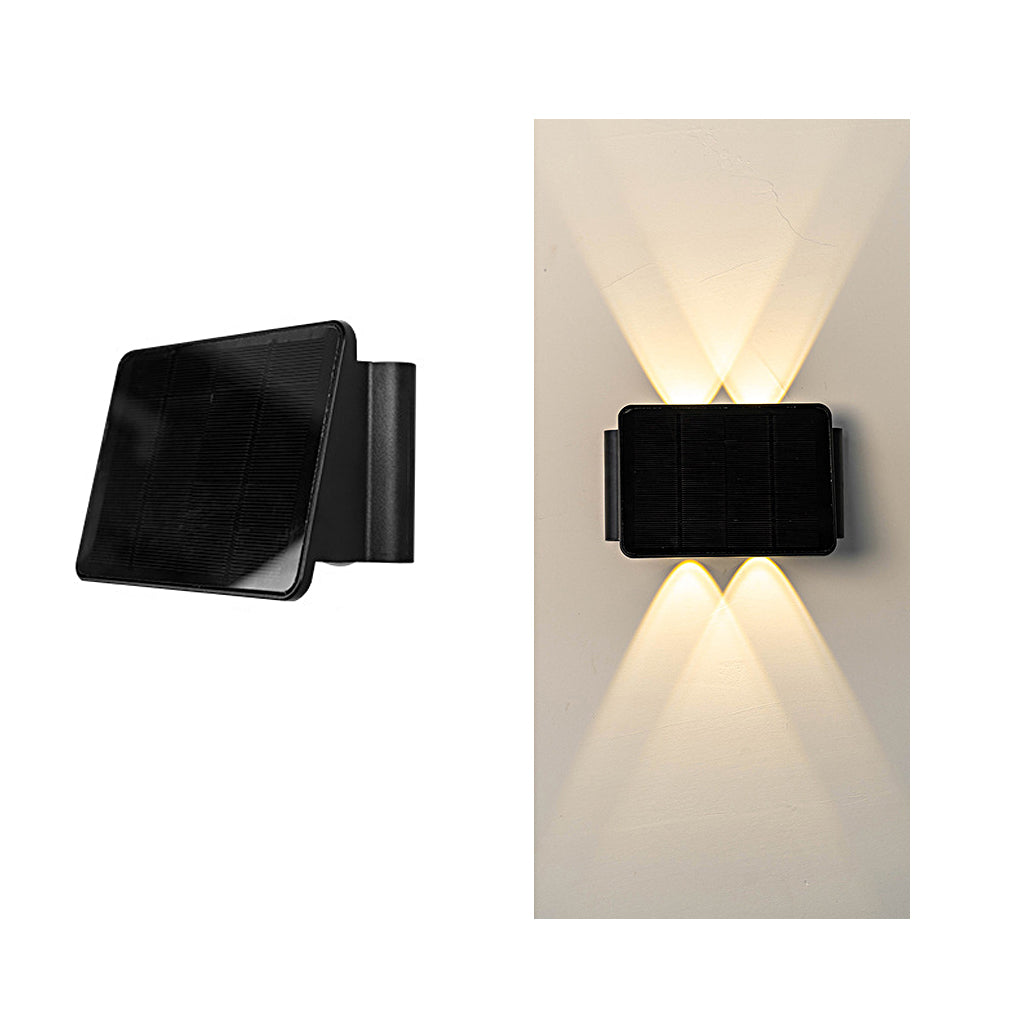 Up and Down Lighting LED Waterproof Black Modern Solar Wall Lights