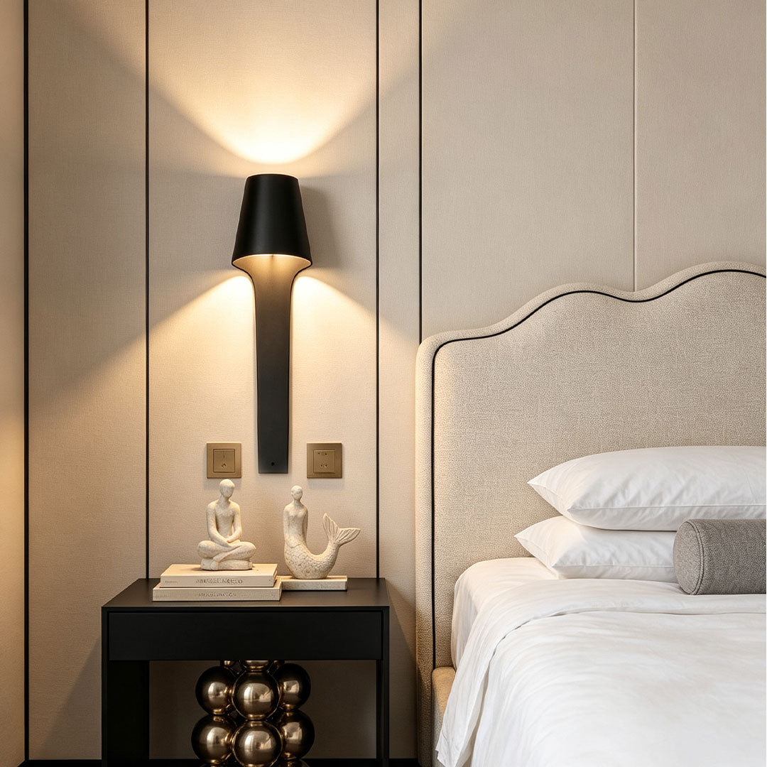 Black Wall Light Fixtures French Minimalist Metal Light