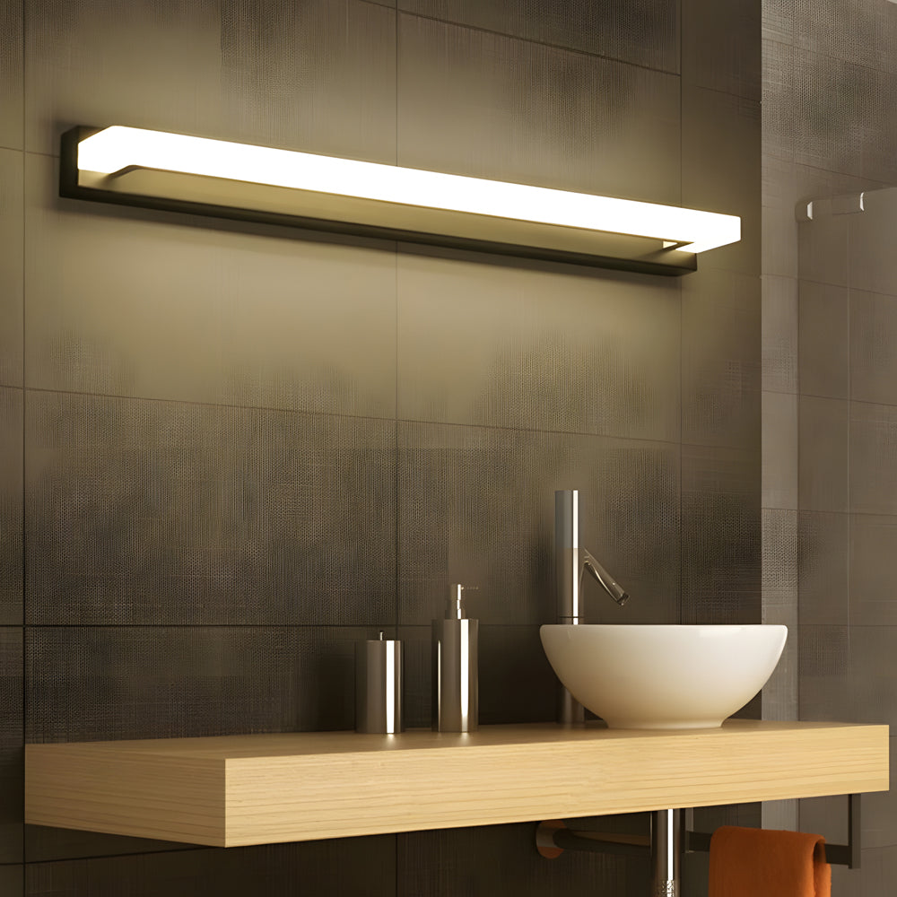 15.74'' Linear LED Vanity Light - Modern Black Bathroom Lighting Fixture