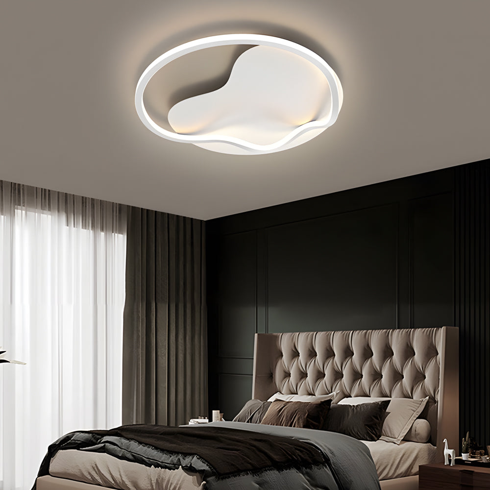 Round Minimalist 3 Step Dimming LED Dimmable White Modern Ceiling Lights
