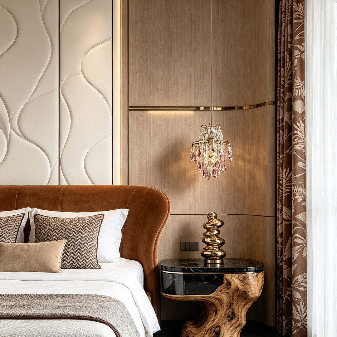 Crystal Pendant Light Fixtures French Luxury Ceiling Light