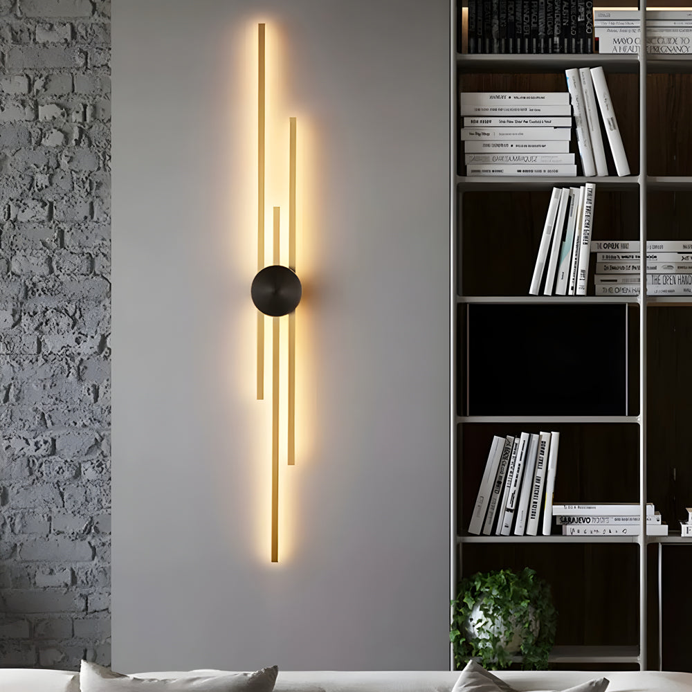 Modern Linear Wall Lamp Minimalist 2 Color Metal Wall Light - Dazuma